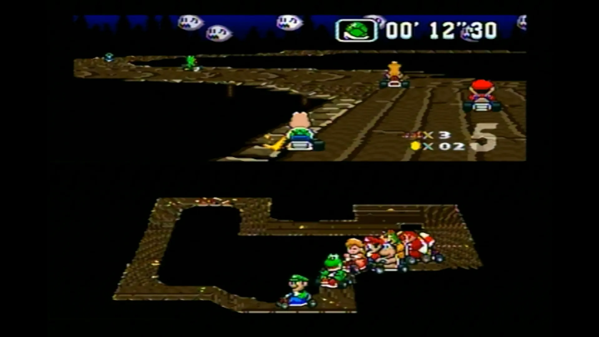 Super Mario Kart gameplay screenshot